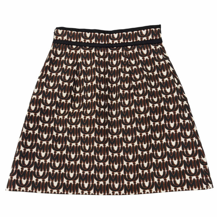 Great MIUMIU Mini skirt Brown cotton Women 36 MG1299