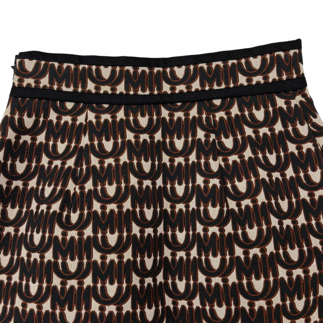 Great MIUMIU Mini skirt Brown cotton Women 36 MG1299