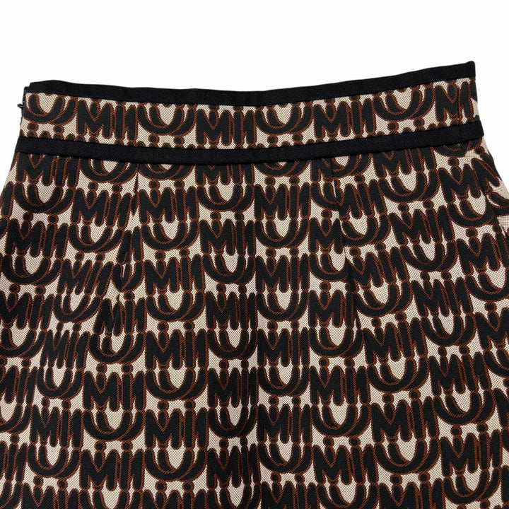 Great MIUMIU Mini skirt Brown cotton Women 36 MG1299