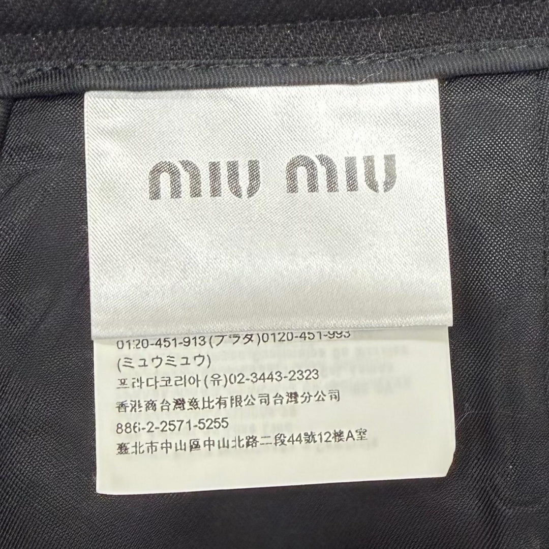 Great MIUMIU Mini skirt Brown cotton Women 36 MG1299