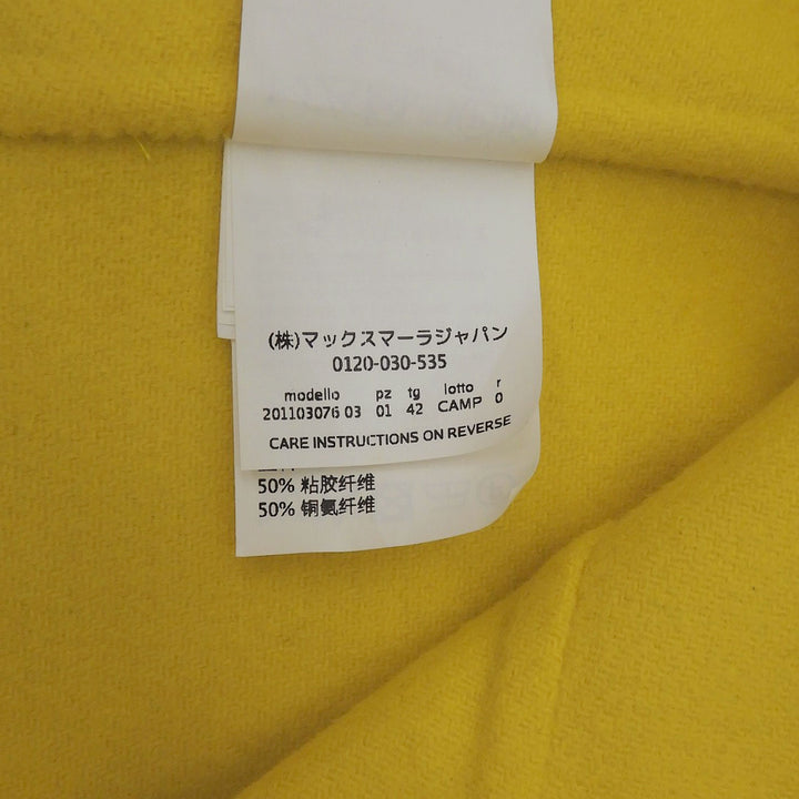 Pristine SPORTMAX coat yellow wool Women 42