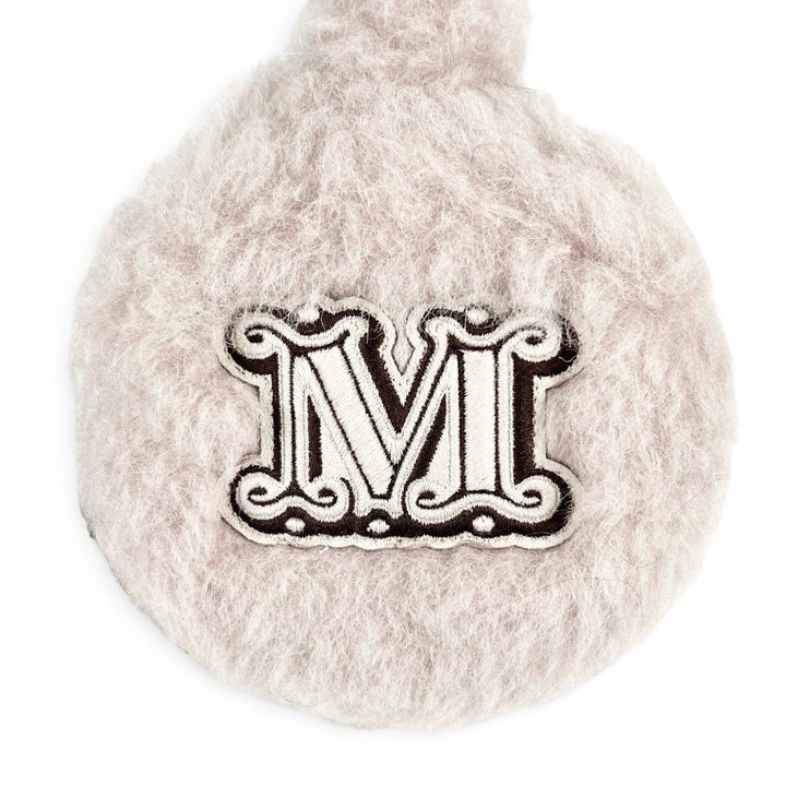 Excellent Max Mara Earmuff MUFFY1 Muffy TEDDY BEAR logo patch beige Women