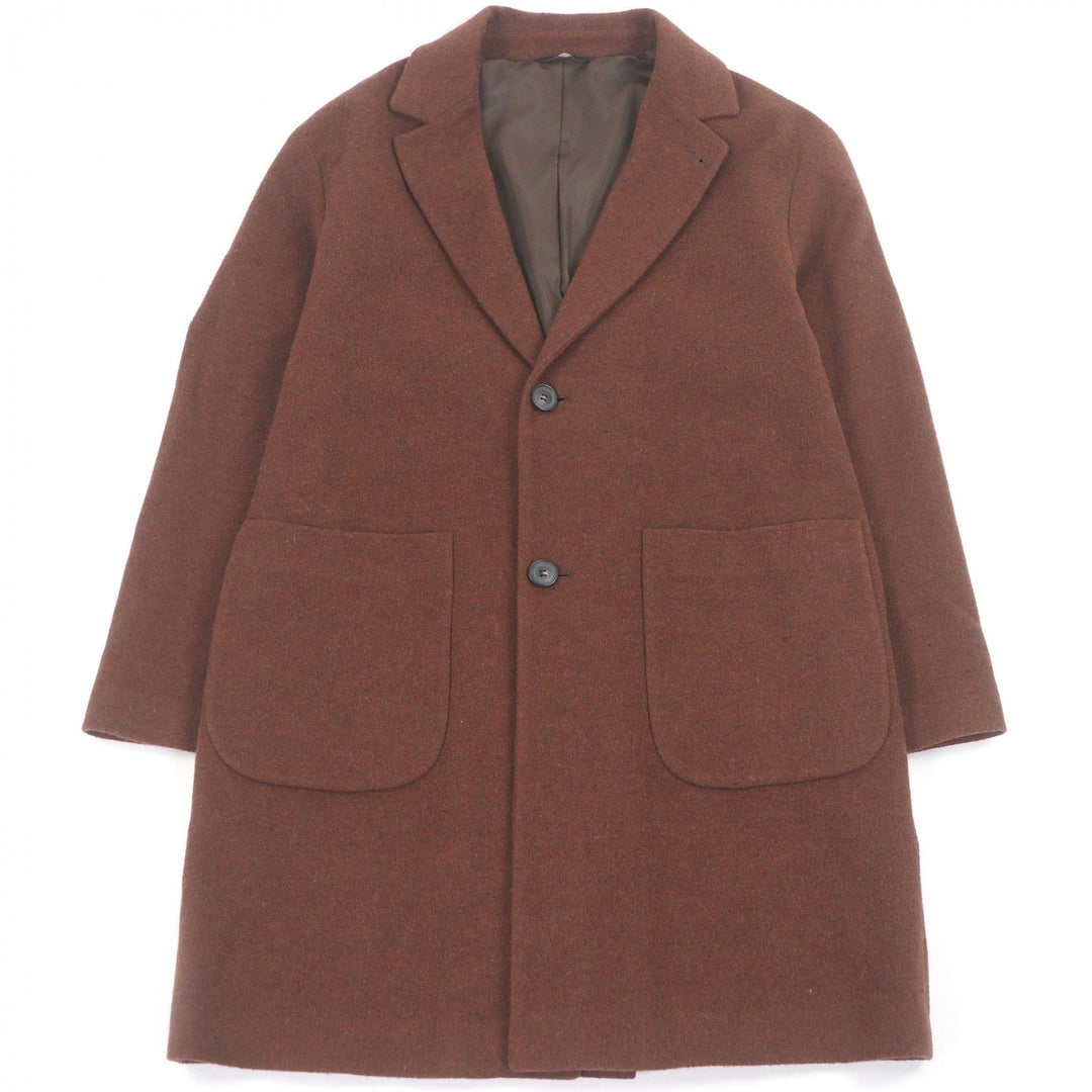 Great Hevo Chester coat single Brown wool mens 48