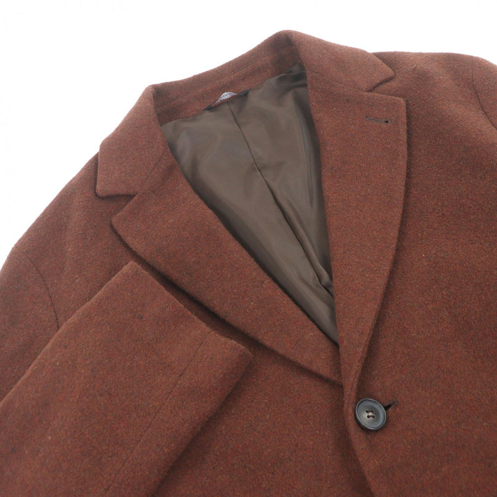 Great Hevo Chester coat single Brown wool mens 48