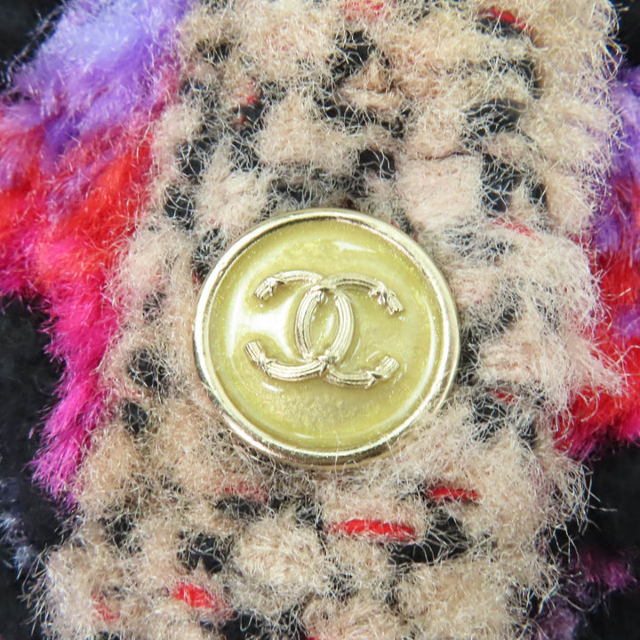 Pristine CHANEL coat Silk Blend COCO Mark Button COCONEIGE 40 P65229K60980