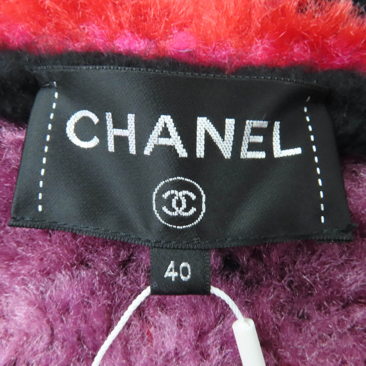 Pristine CHANEL coat Silk Blend COCO Mark Button COCONEIGE 40 P65229K60980