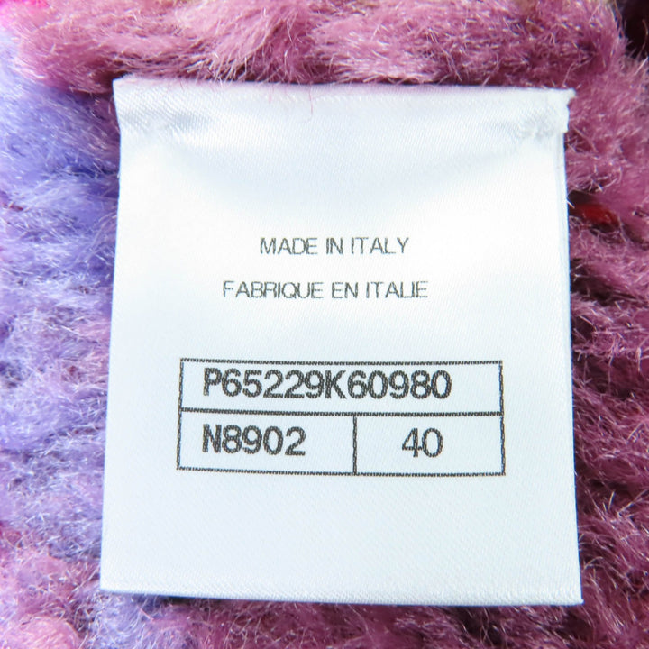 Pristine CHANEL coat Silk Blend COCO Mark Button COCONEIGE 40 P65229K60980