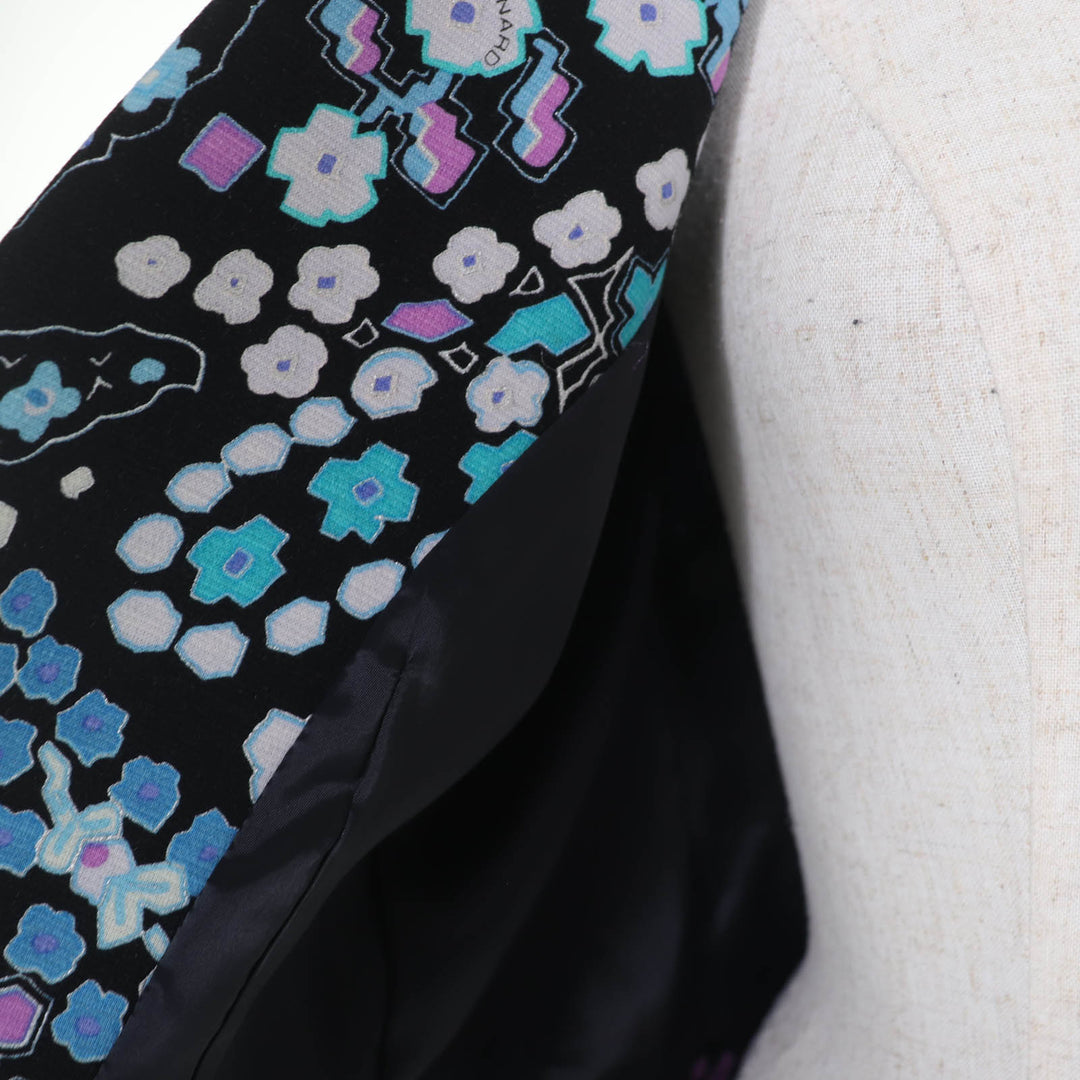 Excellent LEONARD FASHION tailored jacket Floral design logo button Women 11