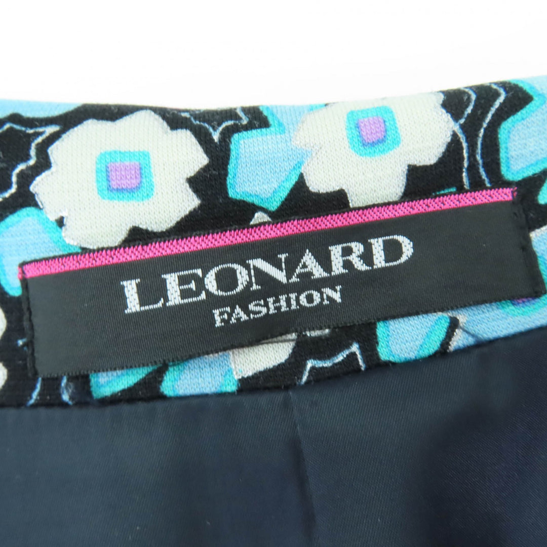 Excellent LEONARD FASHION tailored jacket Floral design logo button Women 11