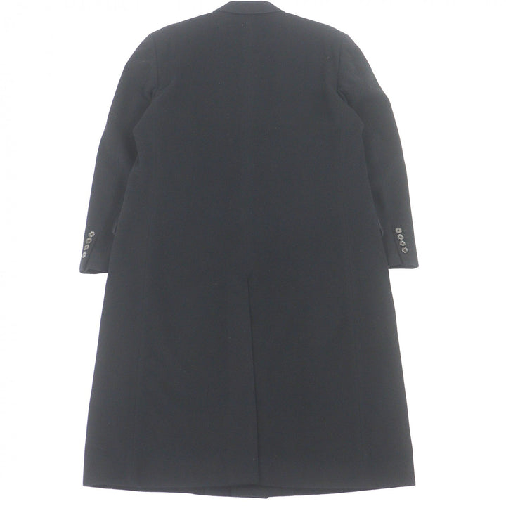 Excellent Aquascutum LONDON Chester coat fly front black cashmere mens 38