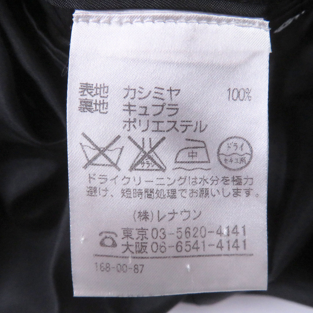 Excellent Aquascutum LONDON Chester coat fly front black cashmere mens 38