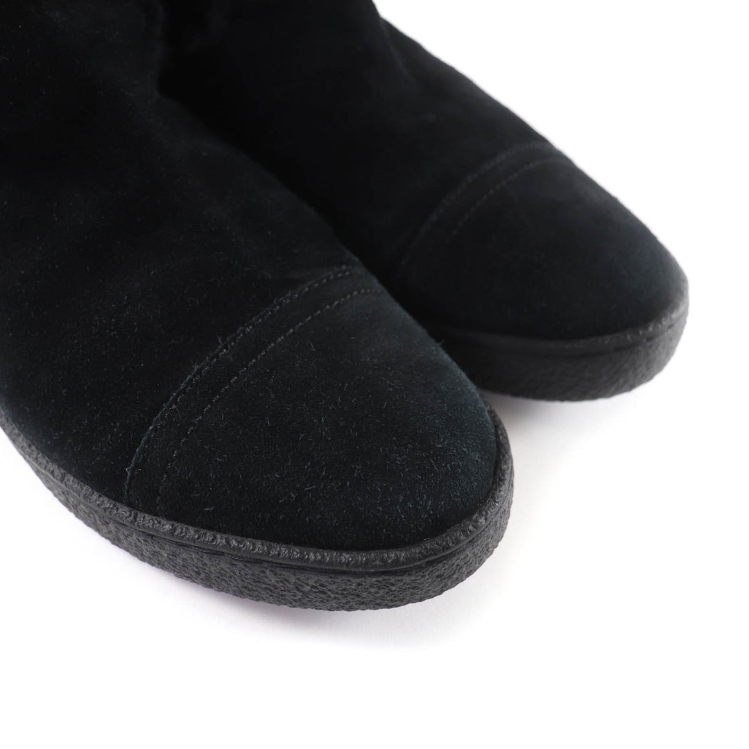 Great CHANEL boots black Mouton Women 38 G26557