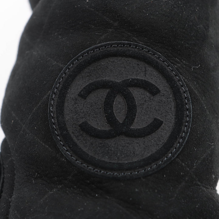 Great CHANEL boots black Mouton Women 38 G26557