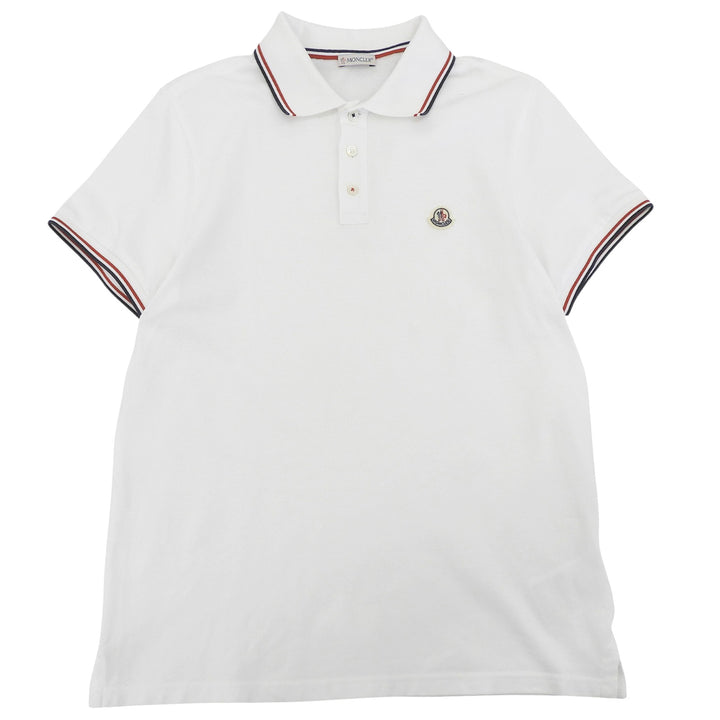 Excellent MONCLER Short sleeve polo shirt white cotton mens M F10918A70300 84556