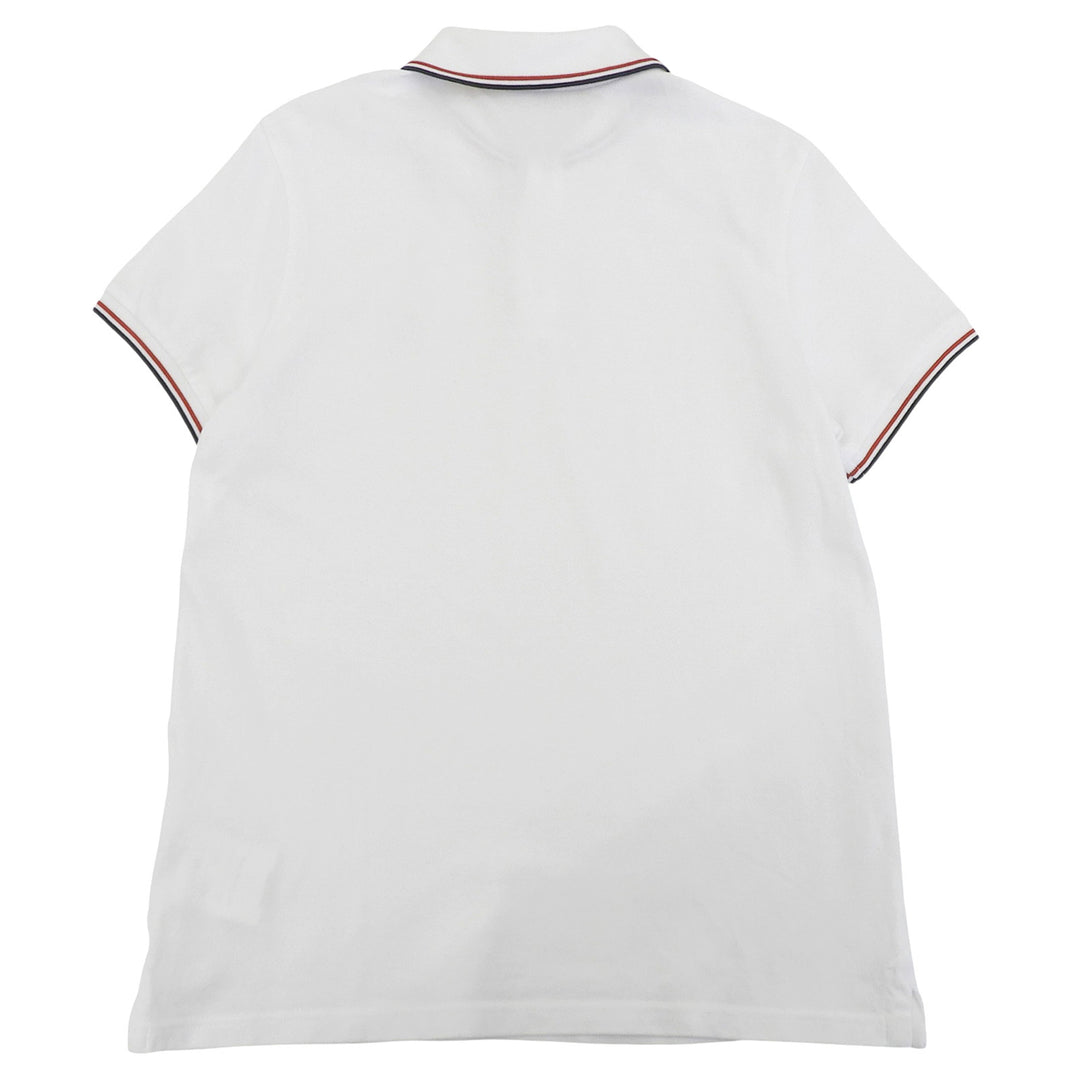 Excellent MONCLER Short sleeve polo shirt white cotton mens M F10918A70300 84556