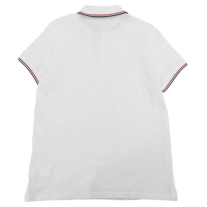 Excellent MONCLER Short sleeve polo shirt white cotton mens M F10918A70300 84556
