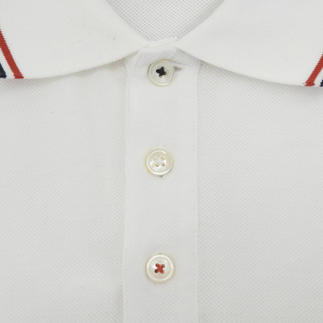 Excellent MONCLER Short sleeve polo shirt white cotton mens M F10918A70300 84556