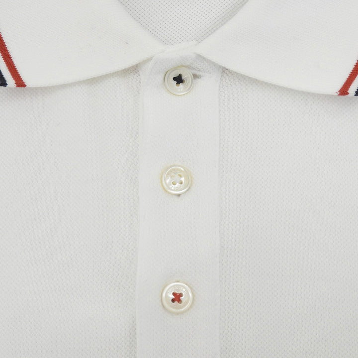 Excellent MONCLER Short sleeve polo shirt white cotton mens M F10918A70300 84556