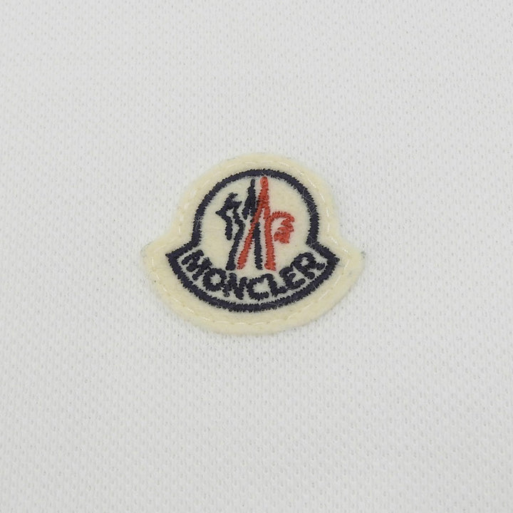 Excellent MONCLER Short sleeve polo shirt white cotton mens M F10918A70300 84556