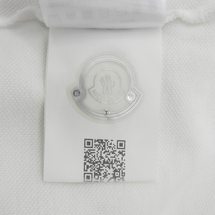 Excellent MONCLER Short sleeve polo shirt white cotton mens M F10918A70300 84556