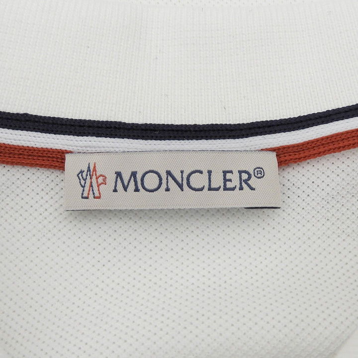 Excellent MONCLER Short sleeve polo shirt white cotton mens M F10918A70300 84556