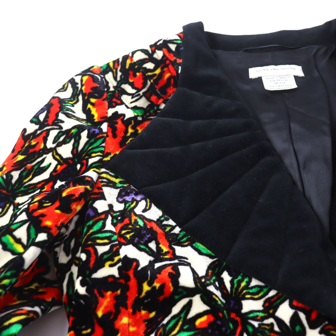Discounted Great DRIES VAN NOTEN Short Jacket Silk blend floral textile Women 36 3955-1436