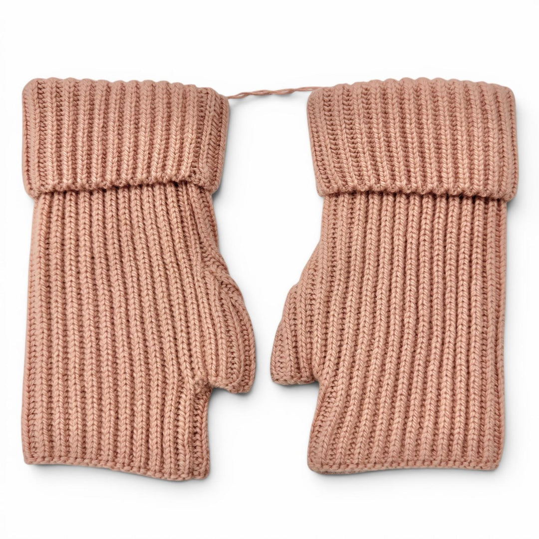 Pristine HERMES gloves Filipa Serie Button Fingerless Gloves cashmere Women M