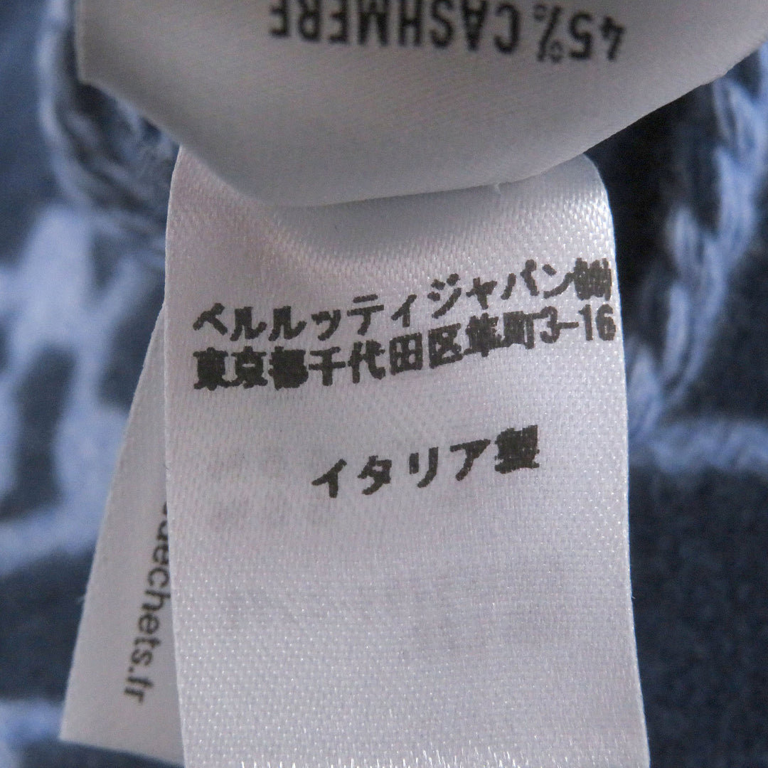Excellent BERLUTI Scarf Calligraphy Scritto Double-Faced