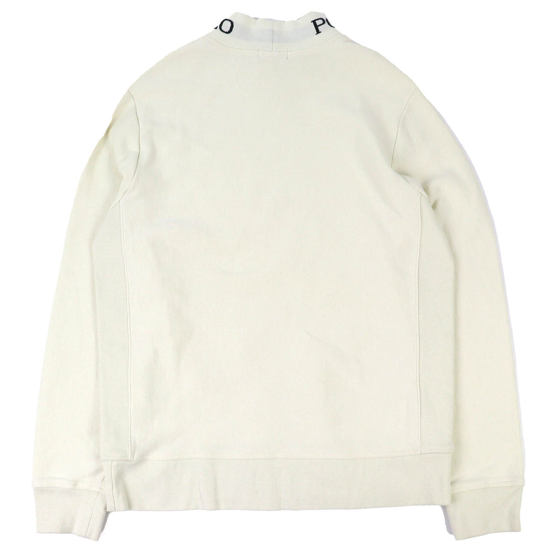 Discounted Great POLO RALPH LAUREN sweat Logo high neck sweatshirt Ivory cotton mens