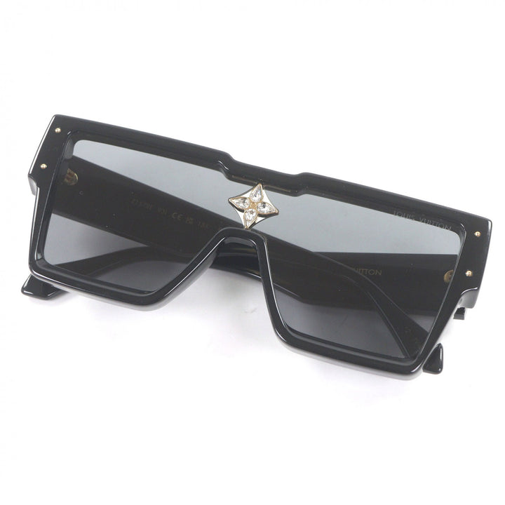 Great LOUIS VUITTON Sunglasses Cyclone black acetate mens Z1578E