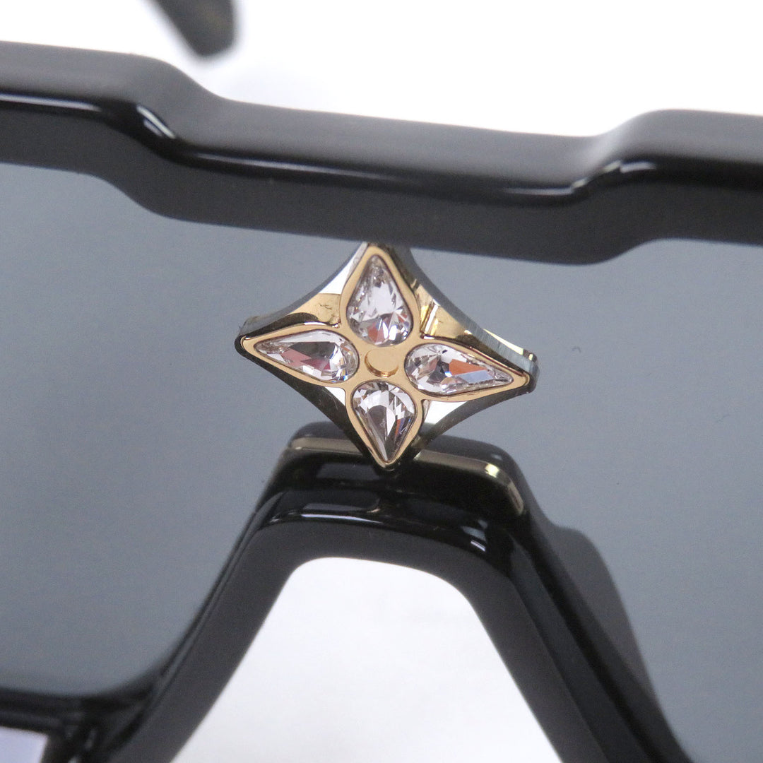 Great LOUIS VUITTON Sunglasses Cyclone black acetate mens Z1578E