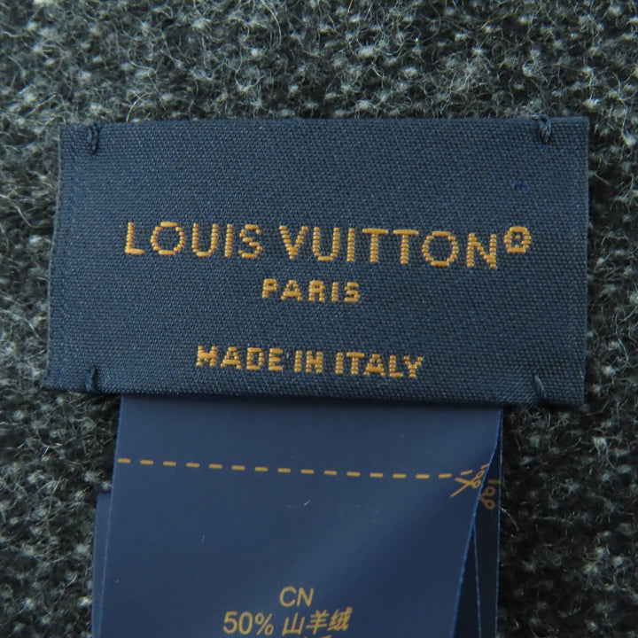 Excellent LOUIS VUITTON Scarf Monogram gradient scarf gray cashmere mens M75900