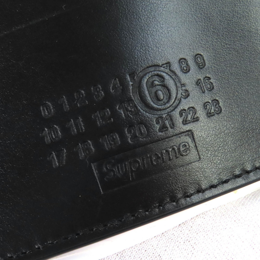 Great Supreme×Maison Margiela 6 Bifold Wallet MM6 Receipt Wallet black leather