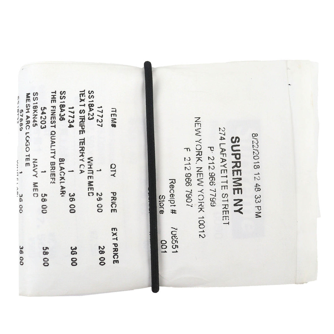 Great Supreme×Maison Margiela 6 Bifold Wallet MM6 Receipt Wallet black leather