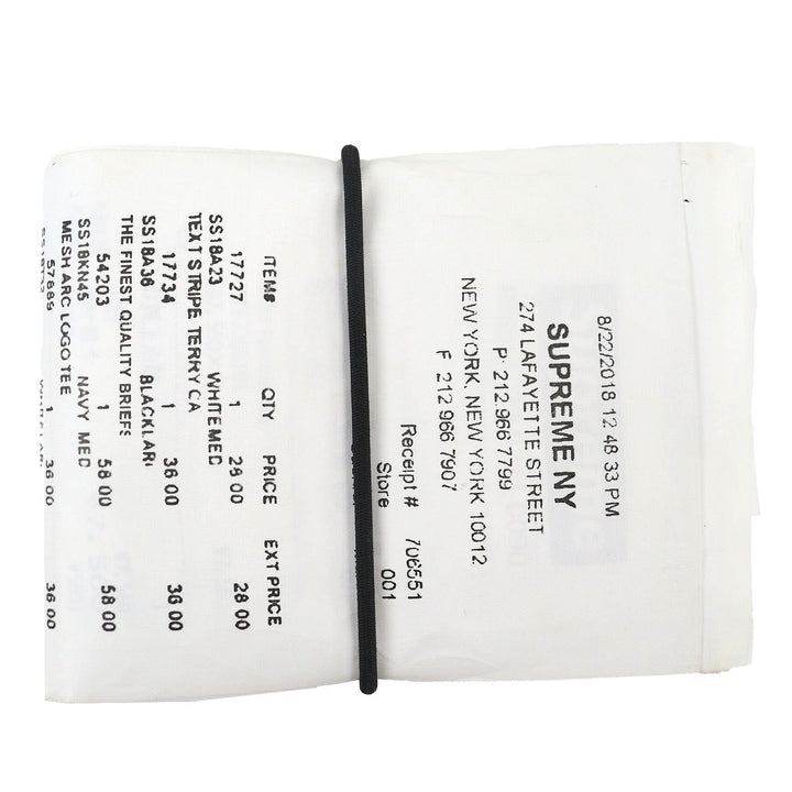 Great Supreme×Maison Margiela 6 Bifold Wallet MM6 Receipt Wallet black leather