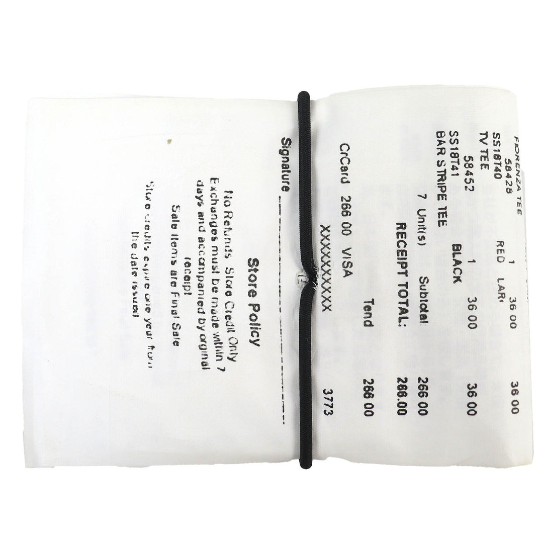 Great Supreme×Maison Margiela 6 Bifold Wallet MM6 Receipt Wallet black leather