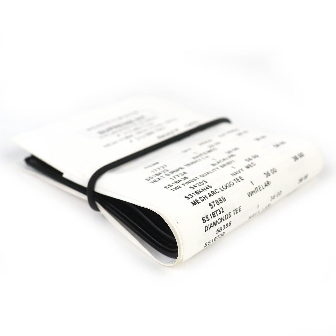 Great Supreme×Maison Margiela 6 Bifold Wallet MM6 Receipt Wallet black leather