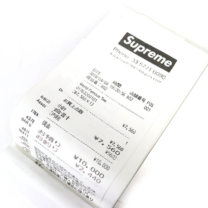 Great Supreme×Maison Margiela 6 Bifold Wallet MM6 Receipt Wallet black leather
