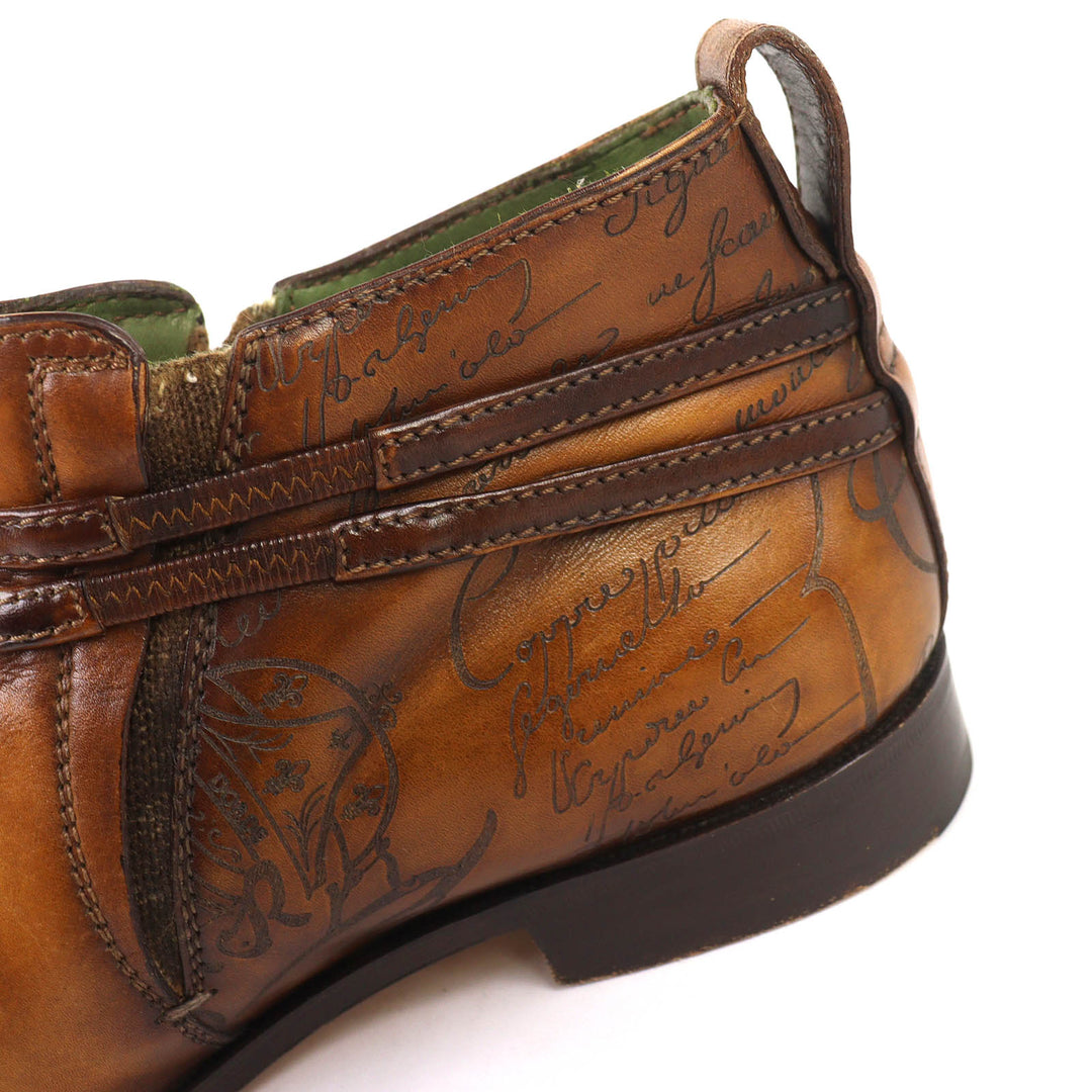 Great Berluti Ankle boots Olga Period Scars Calligraphy Demesure Brown leather