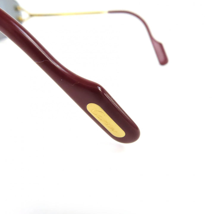 Great Cartier sunglasses 2C Decor Two-Point Rimless gold mens