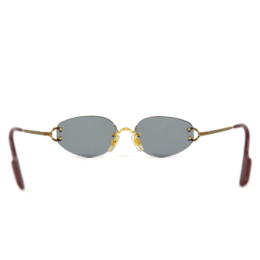 Great Cartier sunglasses 2C Decor Two-Point Rimless gold mens