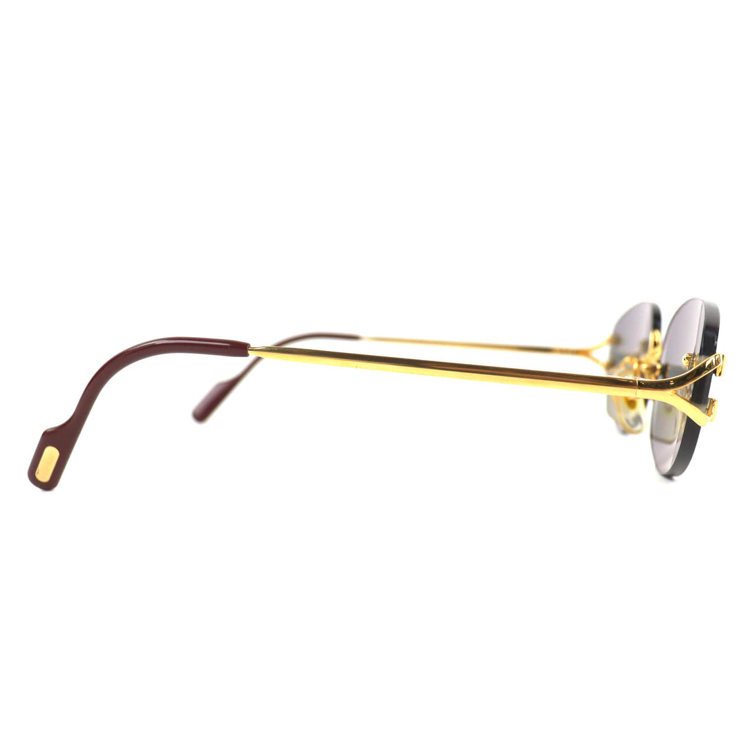 Great Cartier sunglasses 2C Decor Two-Point Rimless gold mens
