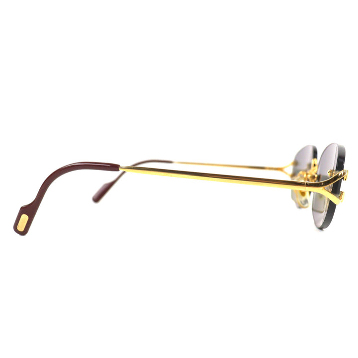 Great Cartier sunglasses 2C Decor Two-Point Rimless gold mens