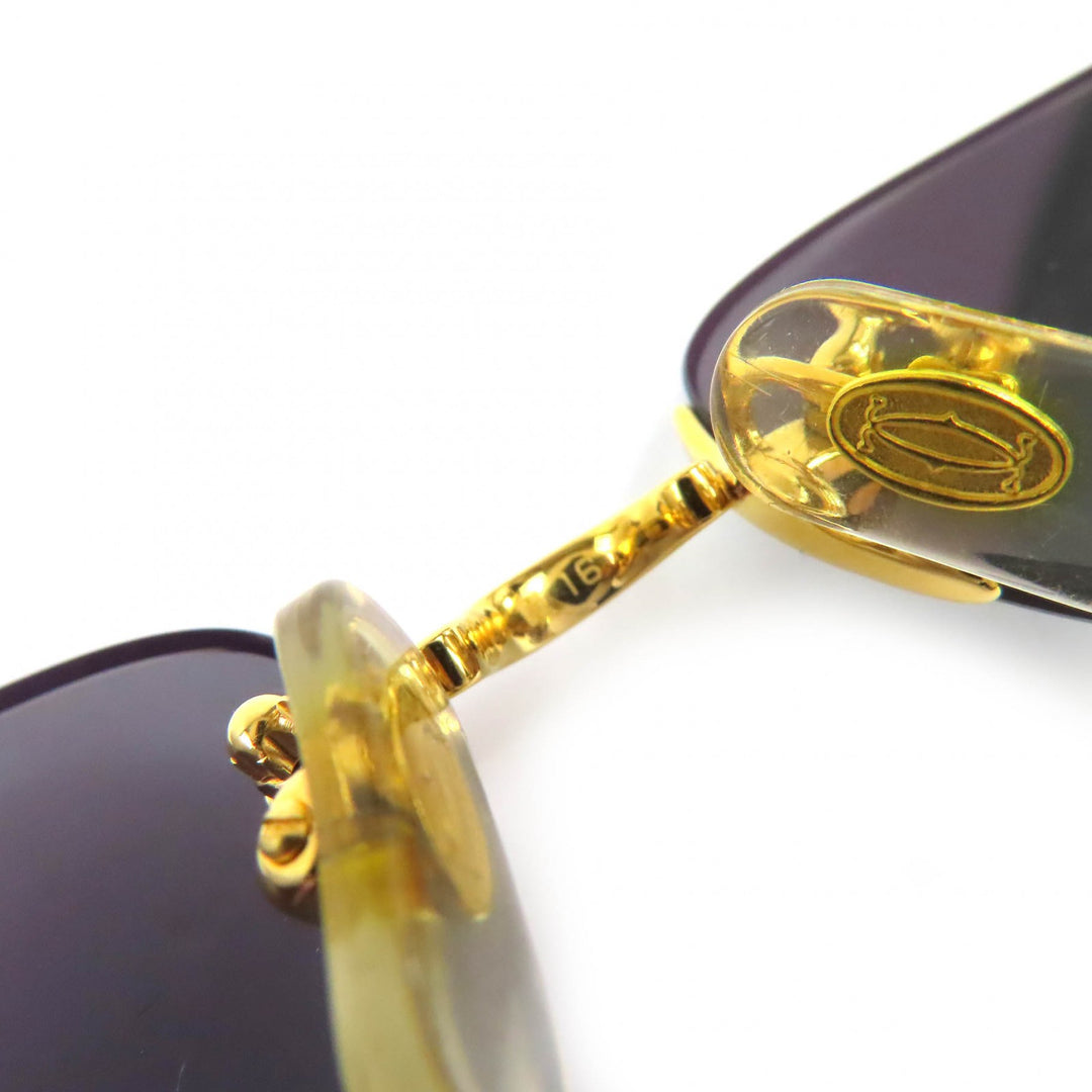 Great Cartier sunglasses 2C Decor Two-Point Rimless gold mens