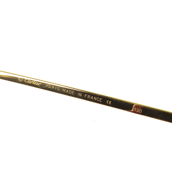 Great Cartier sunglasses 2C Decor Two-Point Rimless gold mens