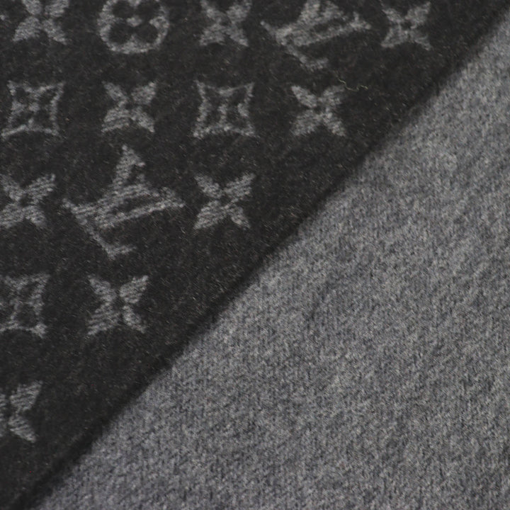 Great LOUIS VUITTON Scarf monogram gradient Noir cashmere mens M71607