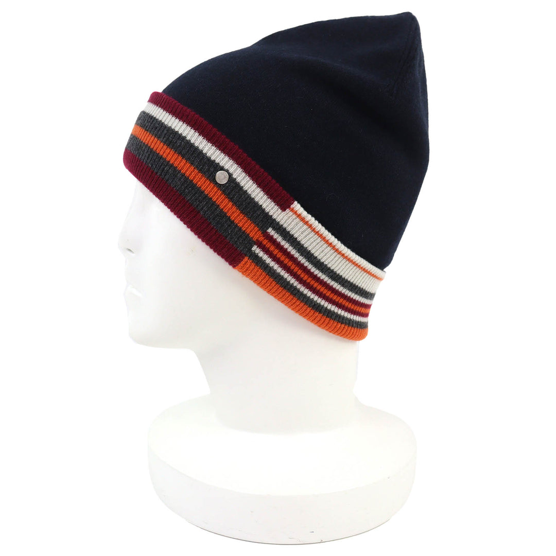 Pristine HERMES Knit cap H Twist Heaven Twist Serie Button Beanie Knit Hat L
