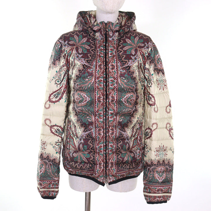 Excellent ETRO Down jacket Rare large size 2-way paisley print 46 142-17558-5053