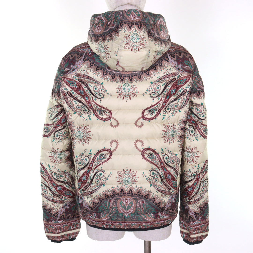 Excellent ETRO Down jacket Rare large size 2-way paisley print 46 142-17558-5053