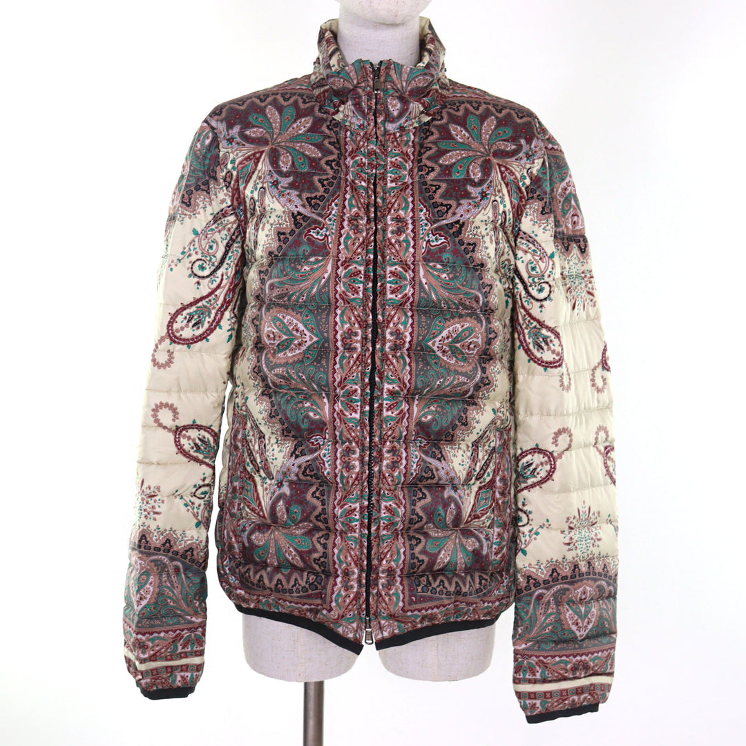 Excellent ETRO Down jacket Rare large size 2-way paisley print 46 142-17558-5053